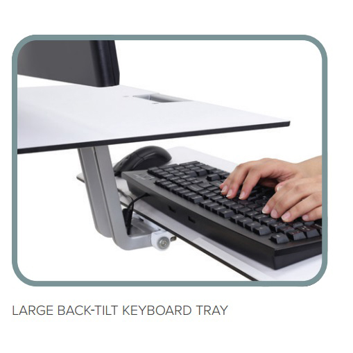 WorkFit-S Sit-Stand Workstation with Worksurface and Large Keyboard 02