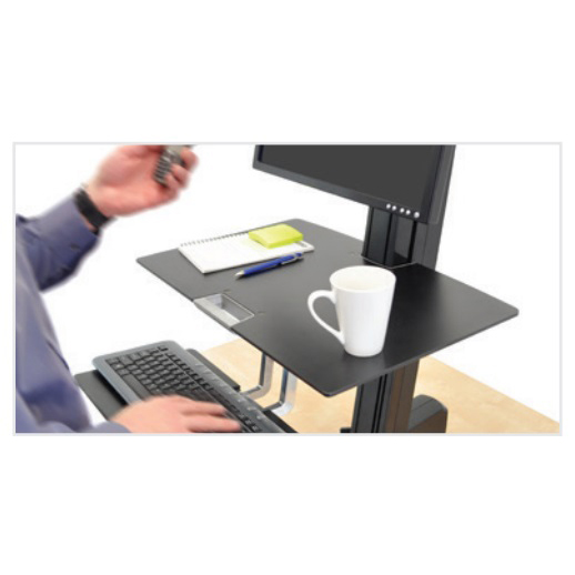 WorkFit-S Sit-Stand Workstation with Worksurface and Large Keyboard 04