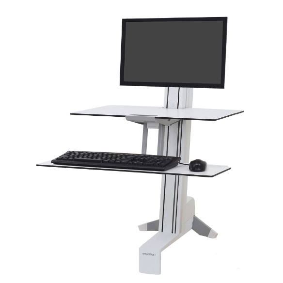 WorkFit-S Sit-Stand Workstation with Worksurface and Large Keyboard